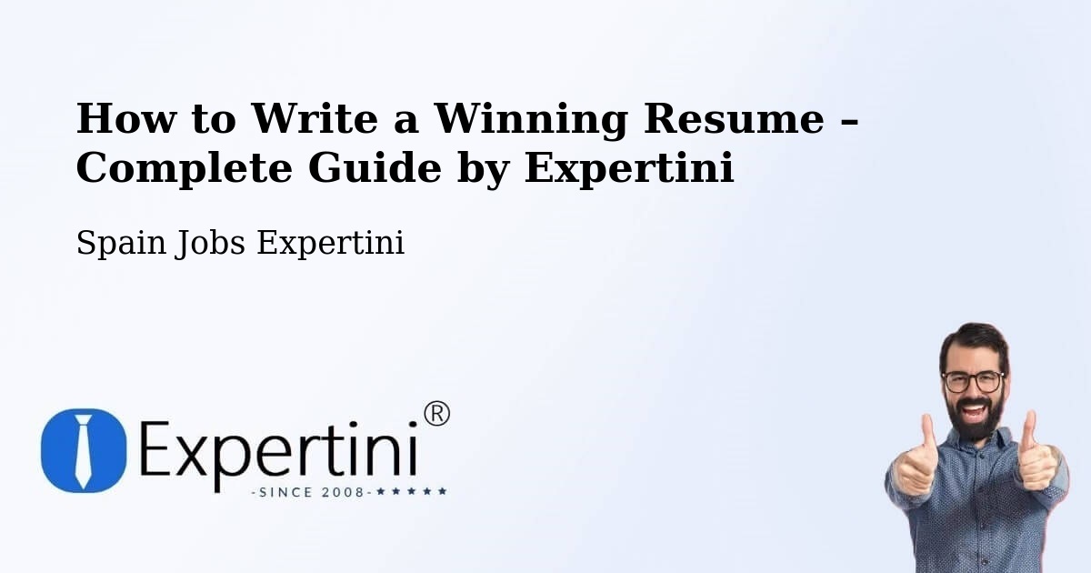 Resume Writing Guide for Job Seekers – Monturque - Monturque, Spain Jobs Expertini